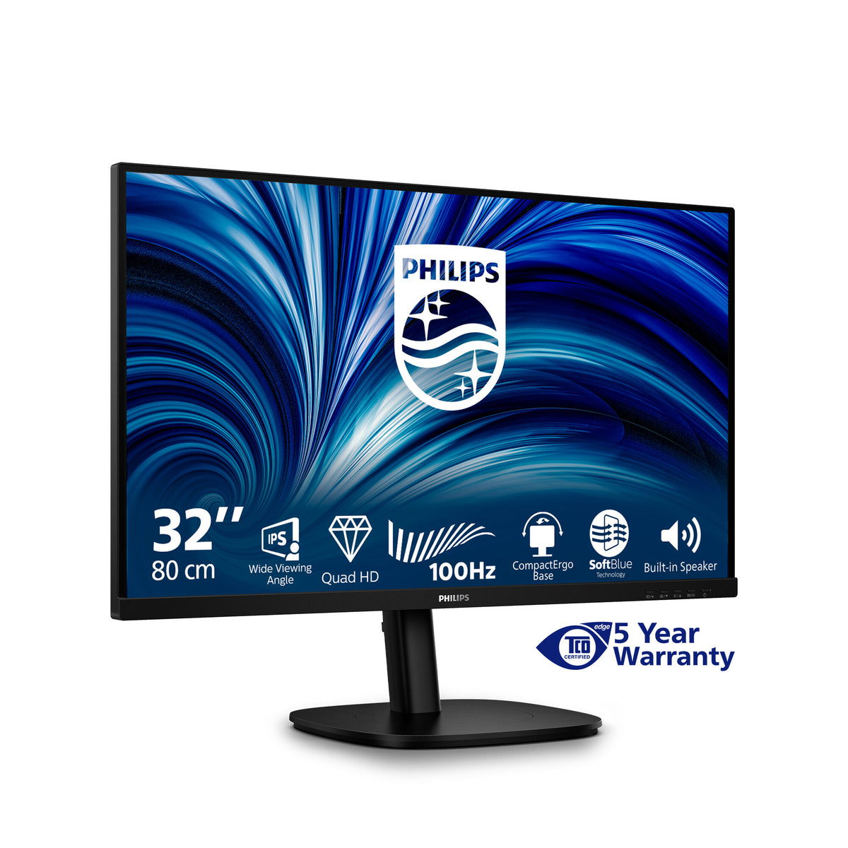Philips 3000 series 32B2N3500/00 computer monitor 80 cm (31.5") 2560 x 1440 pixels Quad HD LCD Black