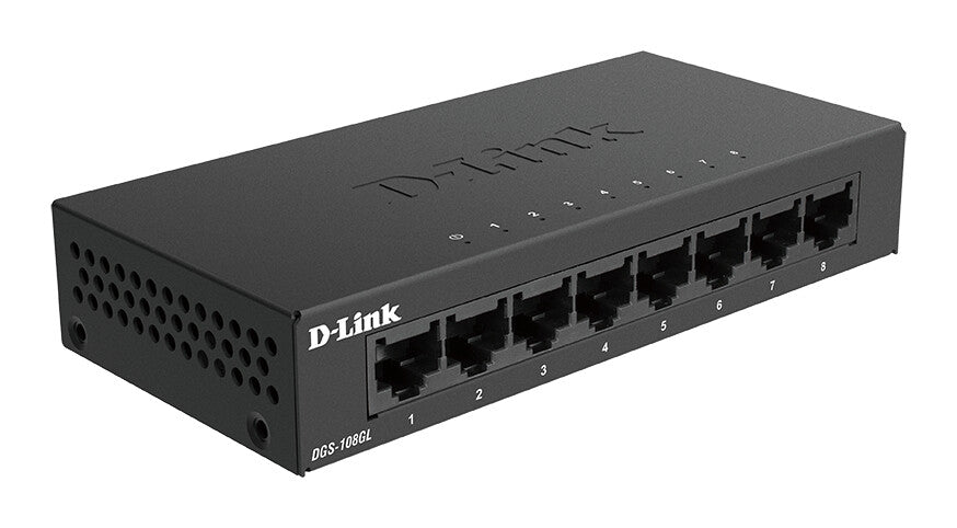 D-Link DGS-108GL Unmanaged Gigabit Ethernet (10/100/1000) Black