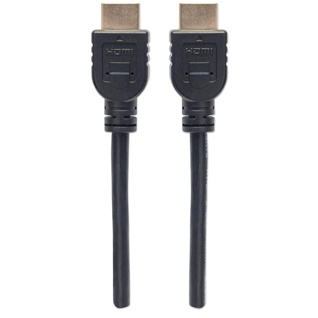 Manhattan HDMI 4K@60Hz Cable with Ethernet, CL3 In-Wall Rated, 3m, Suitable for ALL 4K & 1080p/HD Uses, Black, Premium High Speed, Lifetime Warranty, Higher 4K Refresh Rate than HD3MM3MW (4K@30Hz)