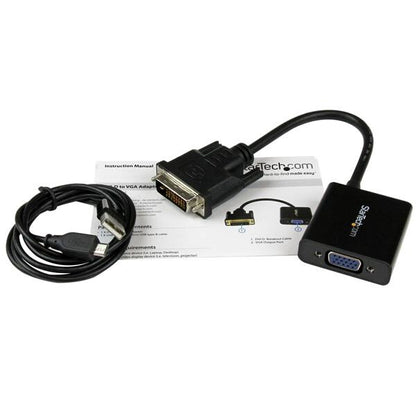 StarTech.com DVI-D to VGA Active Adapter Converter Cable - 1080p