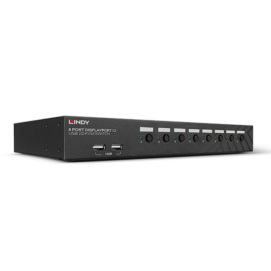 Lindy 8 Port DisplayPort 1.2, USB 2.0 and Audio KVM Switch