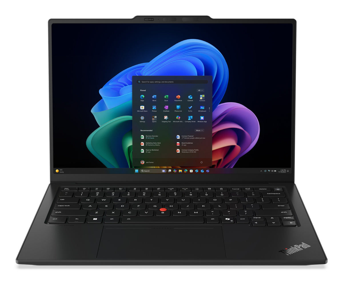 Lenovo ThinkPad X1 Carbon Gen 14 Aura Edition laptop, Intel Core Ultra 7 355, 32 GB RAM, 512 GB storage, 14-inch, Windows 11 Pro, touchscreen, black