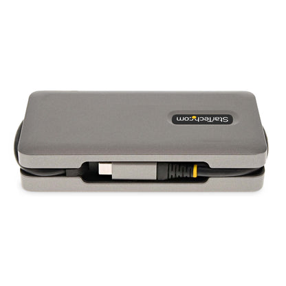 StarTech.com USB-C Multiport Adapter - HDMI/VGA - 4K 60Hz - 3-Port USB Hub - 100W Power Delivery Pass-Through - GbE - Travel Mini Docking Station w/ Charging - 1ft/30cm Wrap-Around Cable