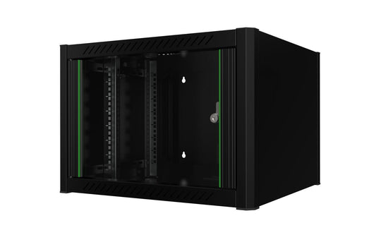 Lanview RWM07U56BL rack cabinet 7U Wall mounted rack Black