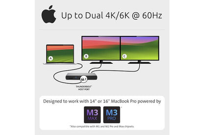 Kensington SD5760T Thunderbolt 4 Dual 4K Docking Station with 96W Power Delivery