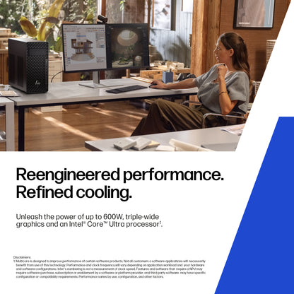 HP Z2 Tower G1i Intel Core Ultra 7 265 32 GB DDR5-SDRAM 1 TB SSD NVIDIA RTX A1000 Windows 11 Pro Workstation AI Workstation, AI PC Black
