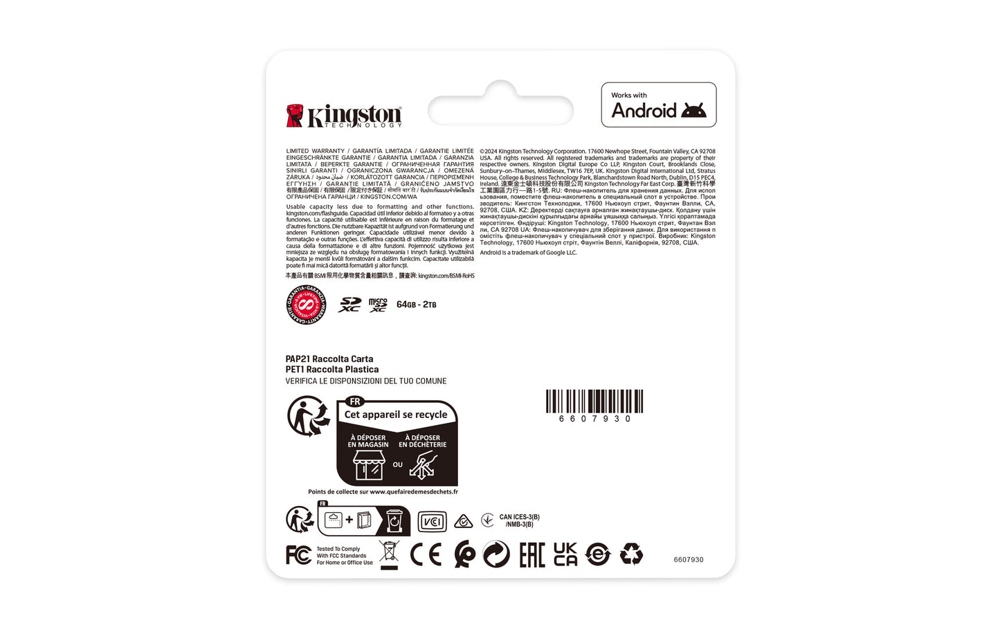 Kingston Technology 256GB micSDXC Canvas Select Plus Gen3 150R A1 Single Pack w/o ADP