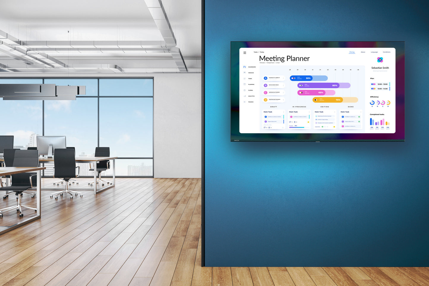 Avocor AVK-5510 Signage Display 139.7 cm (55") LED Wi-Fi 450 cd/m² 4K Ultra HD Built-in processor Android 16/7