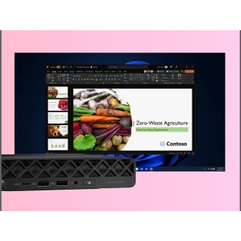 HP EliteDesk 8 Mini G1i AI Intel Core Ultra 7 265T 16 GB DDR5-SDRAM 512 GB SSD Windows 11 Pro Mini PC AI PC Black