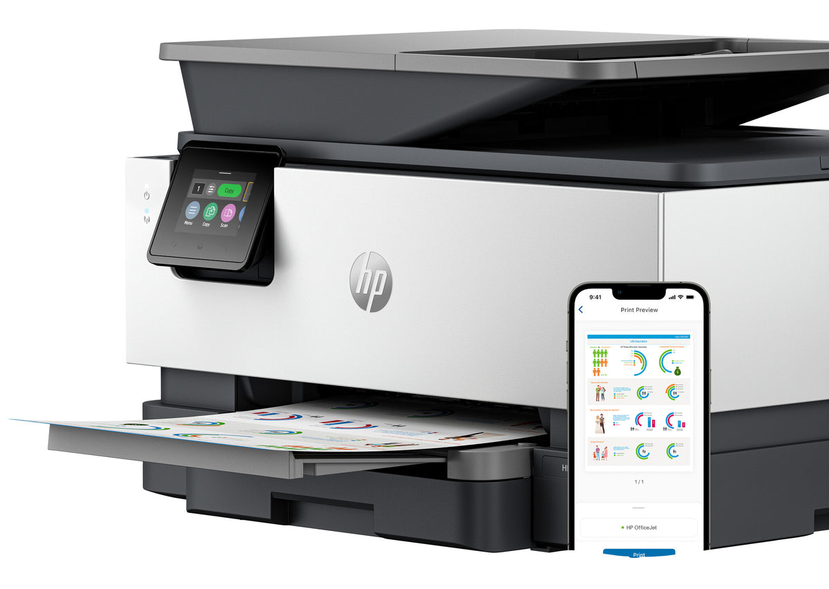 HP OfficeJet Pro 9120e Wireless All-in-One Color Printer, Instant Ink; Two-sided printing