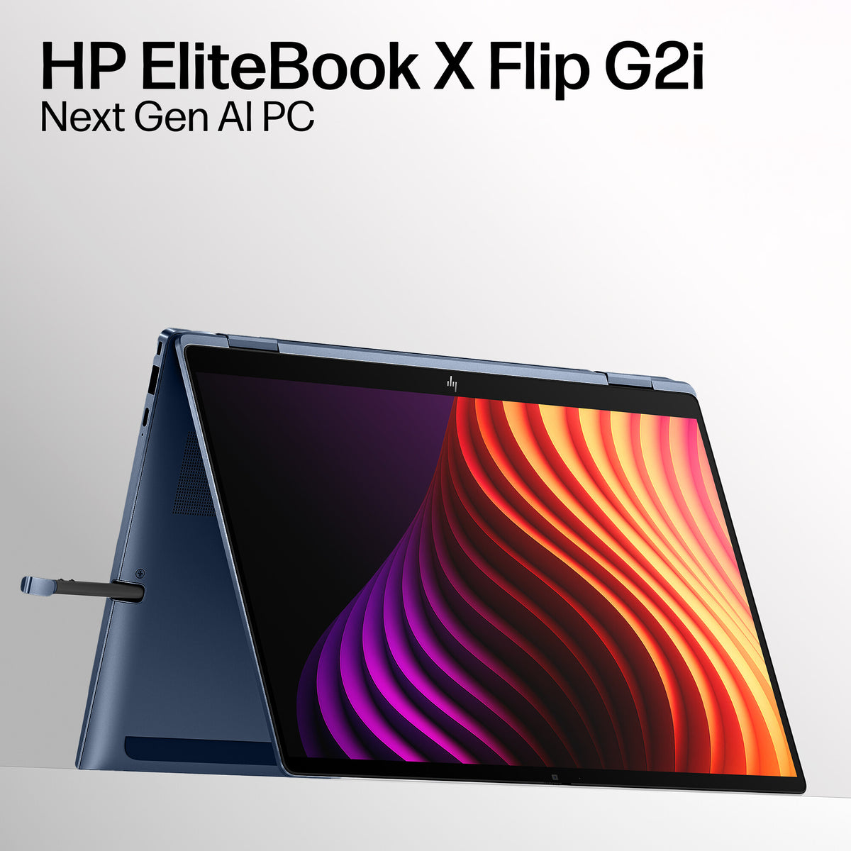 HP EliteBook X Flip G2i 14 inch Notebook Next Gen AI PC Wolf Pro Security Edition Copilot+ PC Intel Core Ultra 7 356H Hybrid (2-in-1) 35.6 cm (14") Touchscreen 3K 32 GB LPDDR5x-SDRAM 512 GB SSD Wi-Fi 7 (802.11be) Windows 11 Pro Blue
