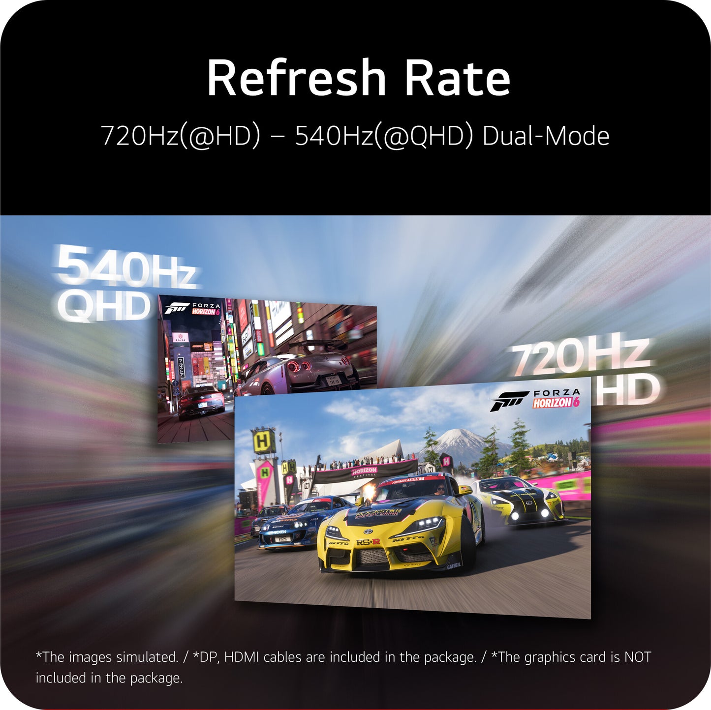 LG UltraGear GX7 WOLED 27-inch 4th Gen. QHD Gaming Monitorㅣ27GX790B with Dual-Mode(720Hz@HD, 540Hz@QHD), 0.02ms(GtG), DP2.1, VESA DisplayHDR™ True Black 500