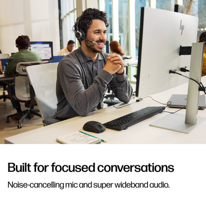 HP Poly Mission 615 Monaural USB Wired Headset (Bulk)