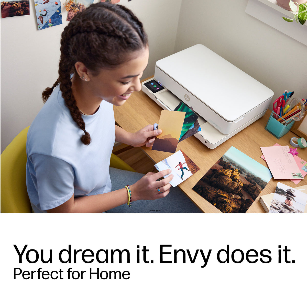 HP ENVY 6132e Wireless All-in-One Color Printer, Instant Ink; Photo printing