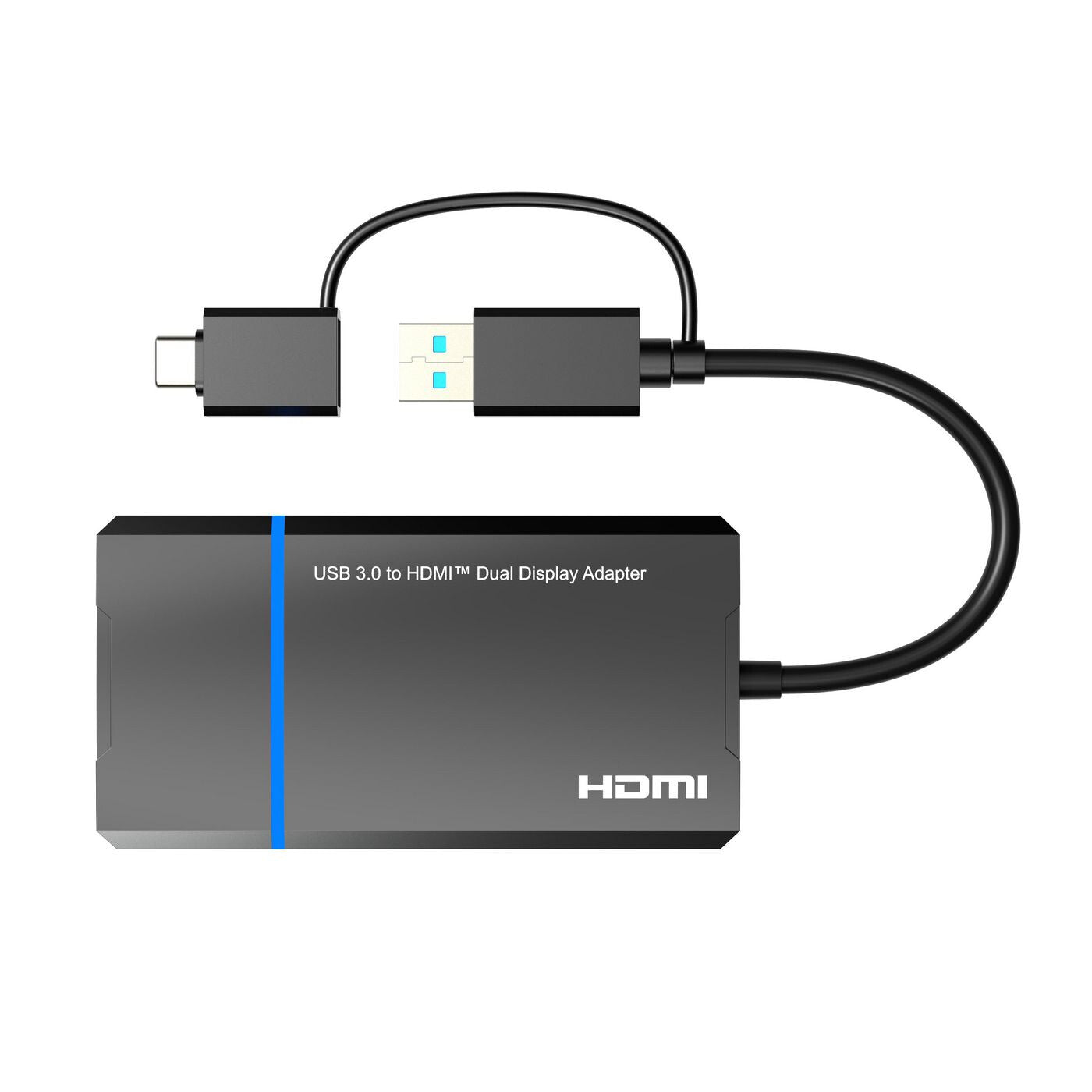 Microconnect MC-USB3.1CHDMIX2-2IN1 video cable adapter 0.12 m USB Type-C HDMI
