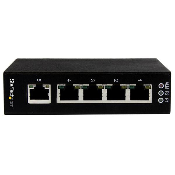 StarTech.com 5 Port Unmanaged Industrial Gigabit Ethernet Switch - DIN Rail / Wall-Mountable