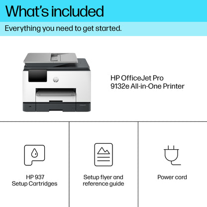 HP OfficeJet Pro 9132e Wireless All-in-One Color Printer, Instant Ink; Two-sided printing