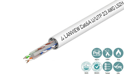 Lanview LVN122182 networking cable White 500 m Cat6a U/UTP (UTP)