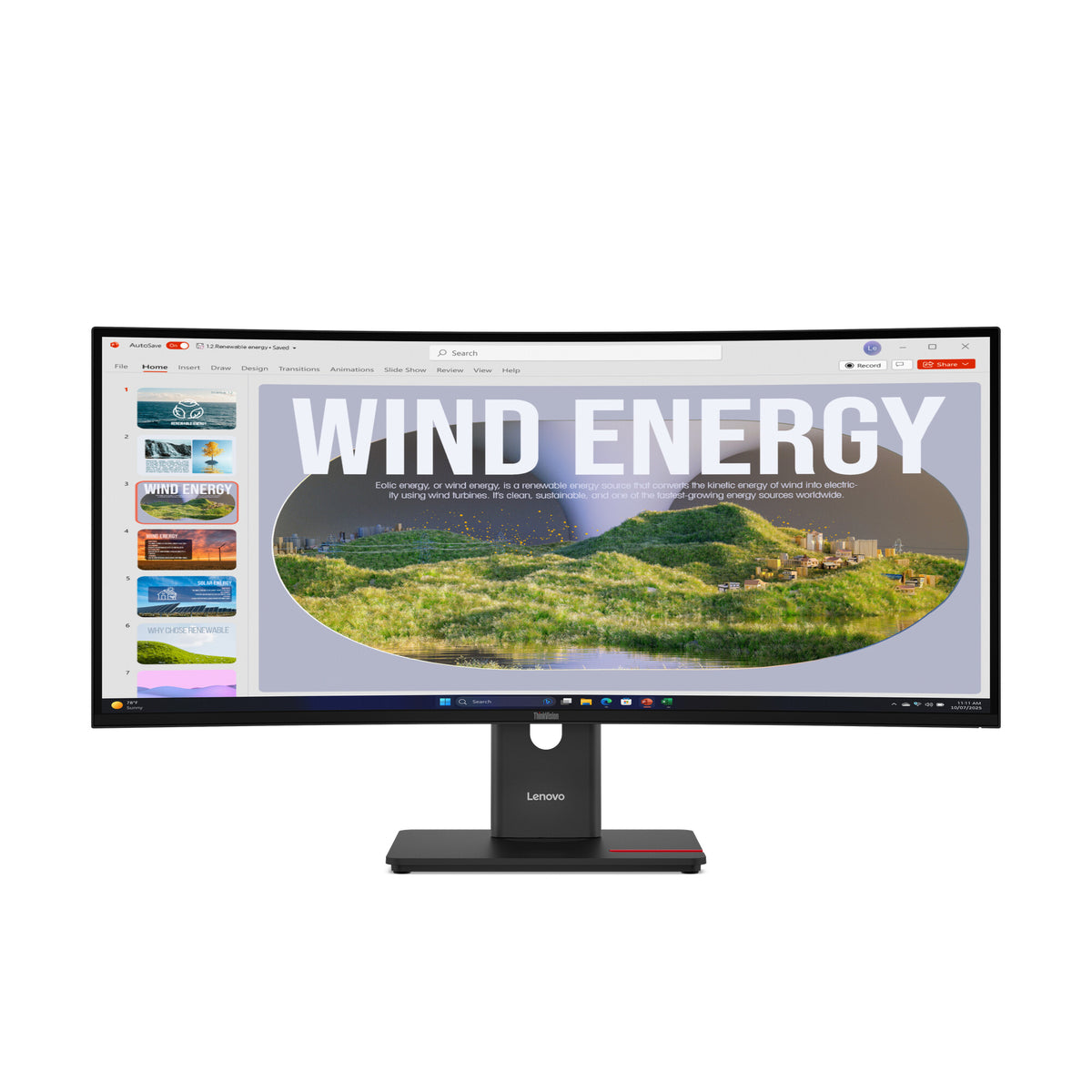 Lenovo ThinkVision T34WD-40 monitor, black