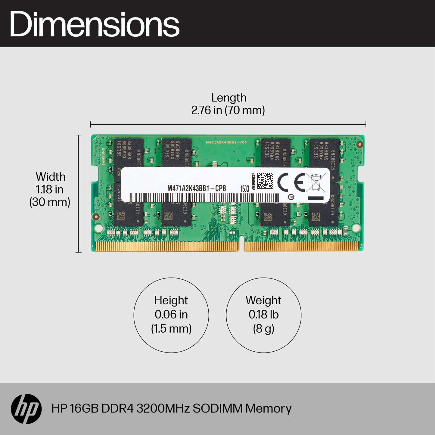 HP 16GB DDR4 3200 SODIMM Memory