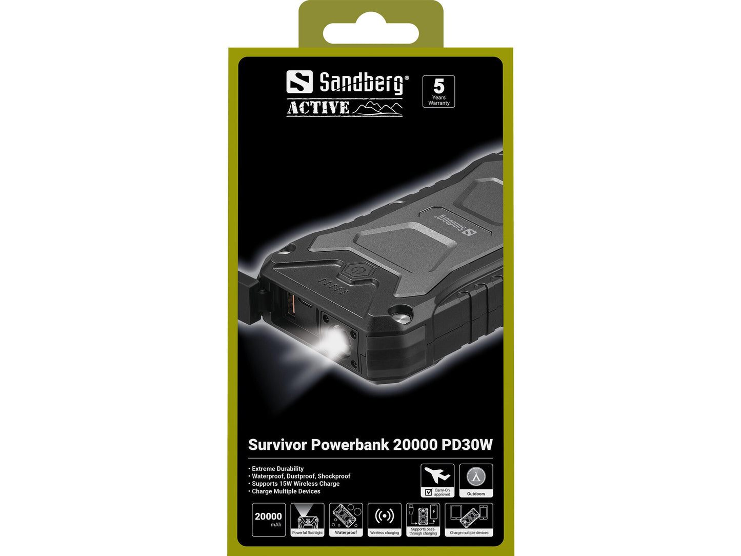 Sandberg Survivor Powerbank 20000 PD30W