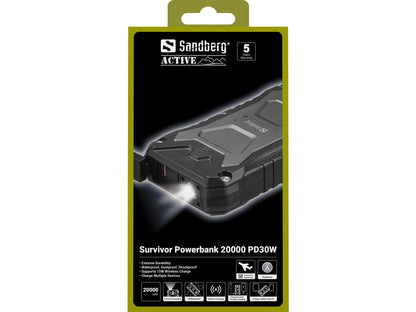 Sandberg Survivor Powerbank 20000 PD30W