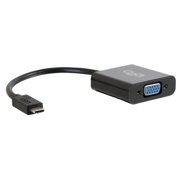 C2G USB 3.2 USB-C To VGA Video Adapter - Black