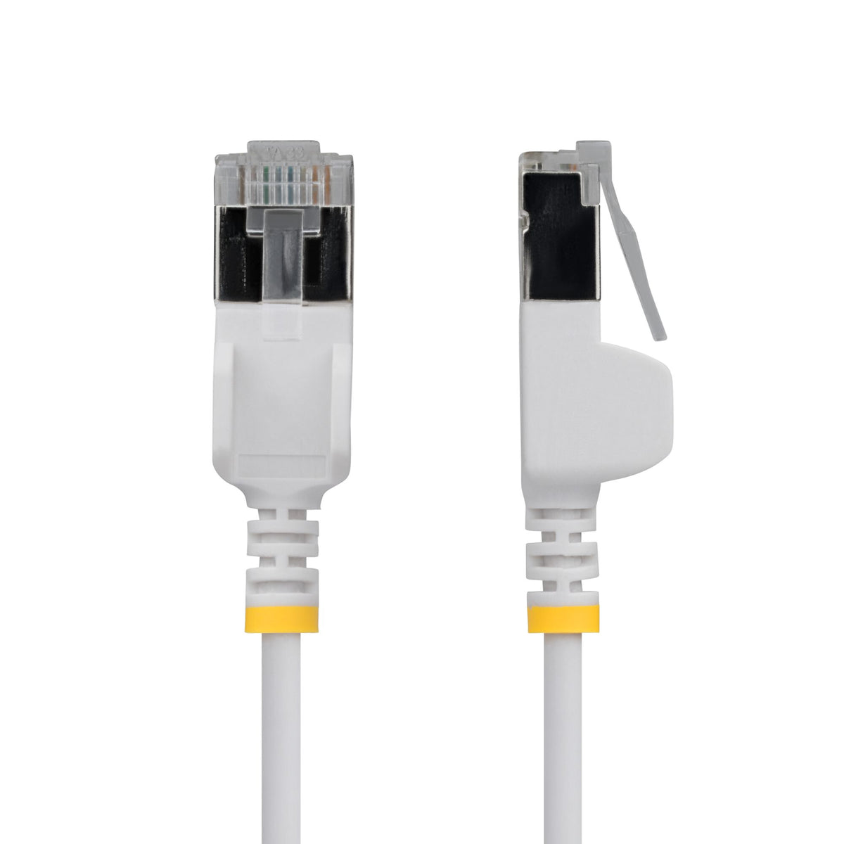 StarTech.com 2m White Ultra Slim Cat6A Ethernet Cable, Snagless, FTP, Pure Bare Copper Wire, 34AWG Slim RJ45 Network Patch Cord, Individually Tested
