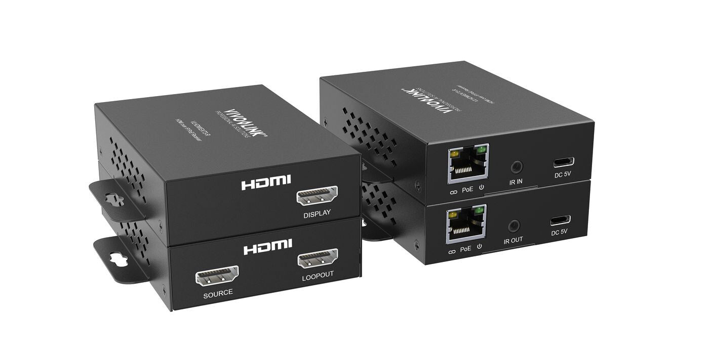 Vivolink VLHDMIEXT3-R AV extender AV transmitter Black