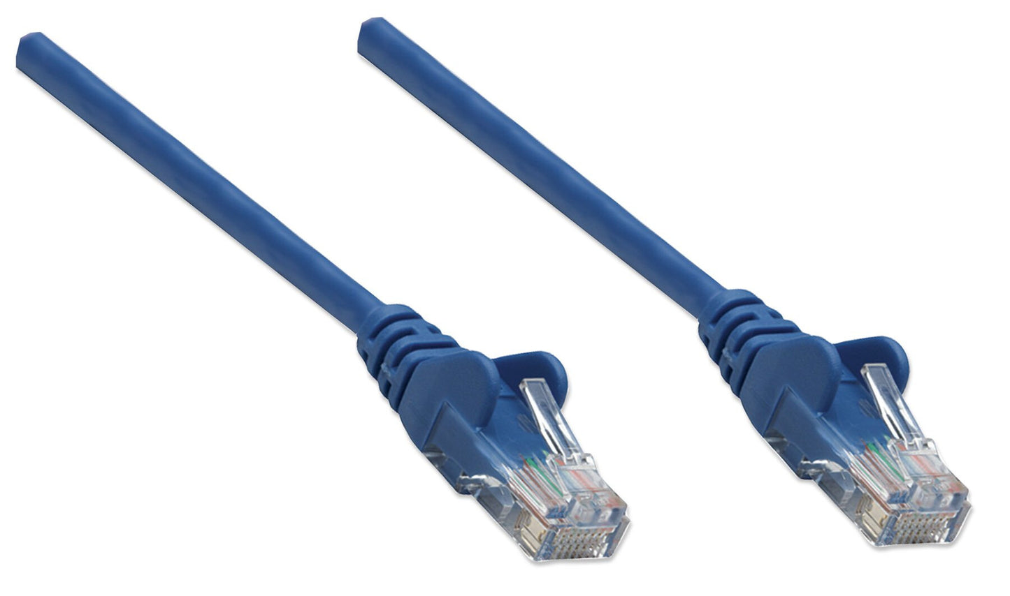 Intellinet Network Patch Cable, Cat5e, 1.5m, Blue, CCA, U/UTP, PVC, RJ45, Gold Plated Contacts, Snagless, Booted, Lifetime Warranty