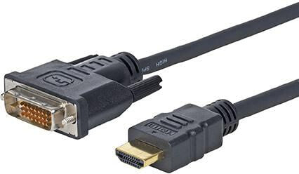 Vivolink PROHDMIDVI15 video cable adapter 15 m HDMI Type A (Standard) DVI-D Black