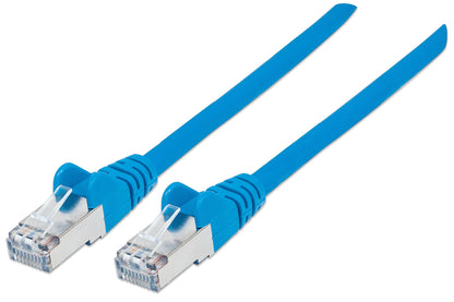 Intellinet Network Patch Cable, Cat6A, 2m, Blue, Copper, S/FTP, LSOH / LSZH, PVC, RJ45, Gold Plated Contacts, Snagless, Booted, Lifetime Warranty