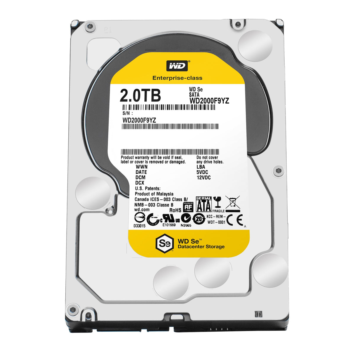 Western Digital WD2000F9YZ internal hard drive 2 TB 7200 RPM 64 MB 3.5" Serial ATA III
