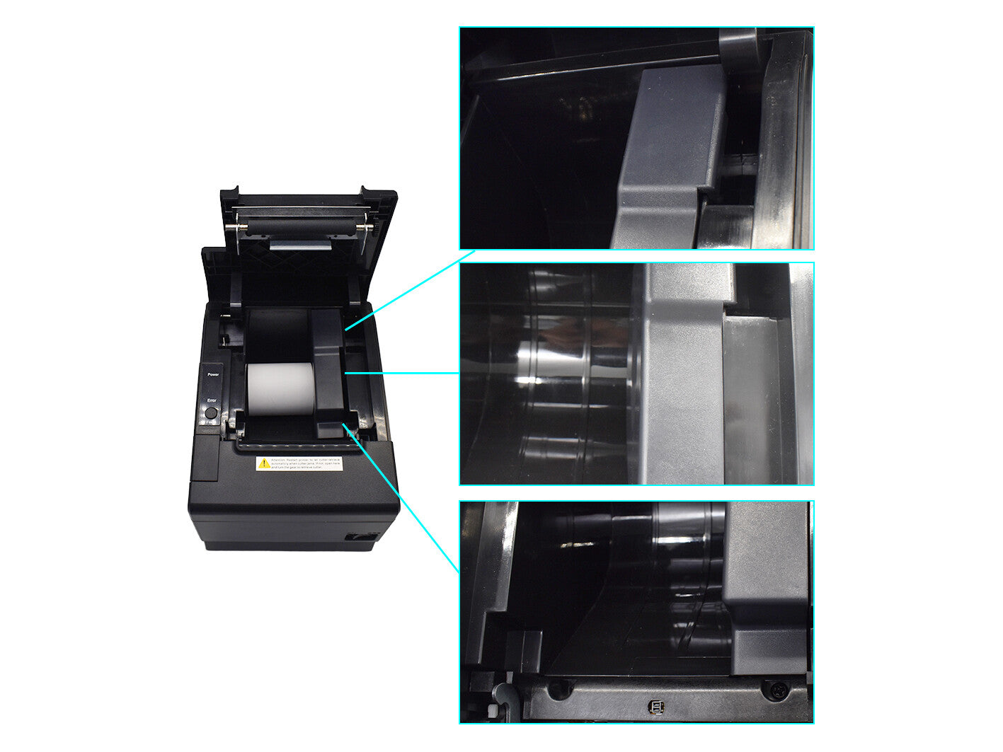 Equip 58/80mm Thermal POS Receipt Printer with Auto Cutter, USB/Ethernet/Serial/Cash Drawer connection