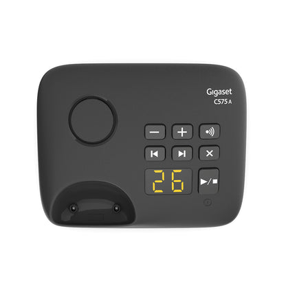 Gigaset C575A Duo Analog/DECT telephone Caller ID Black