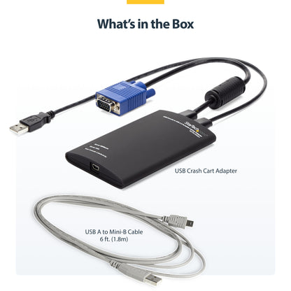 StarTech.com KVM Console to USB 2.0 Portable Laptop Crash Cart Adapter