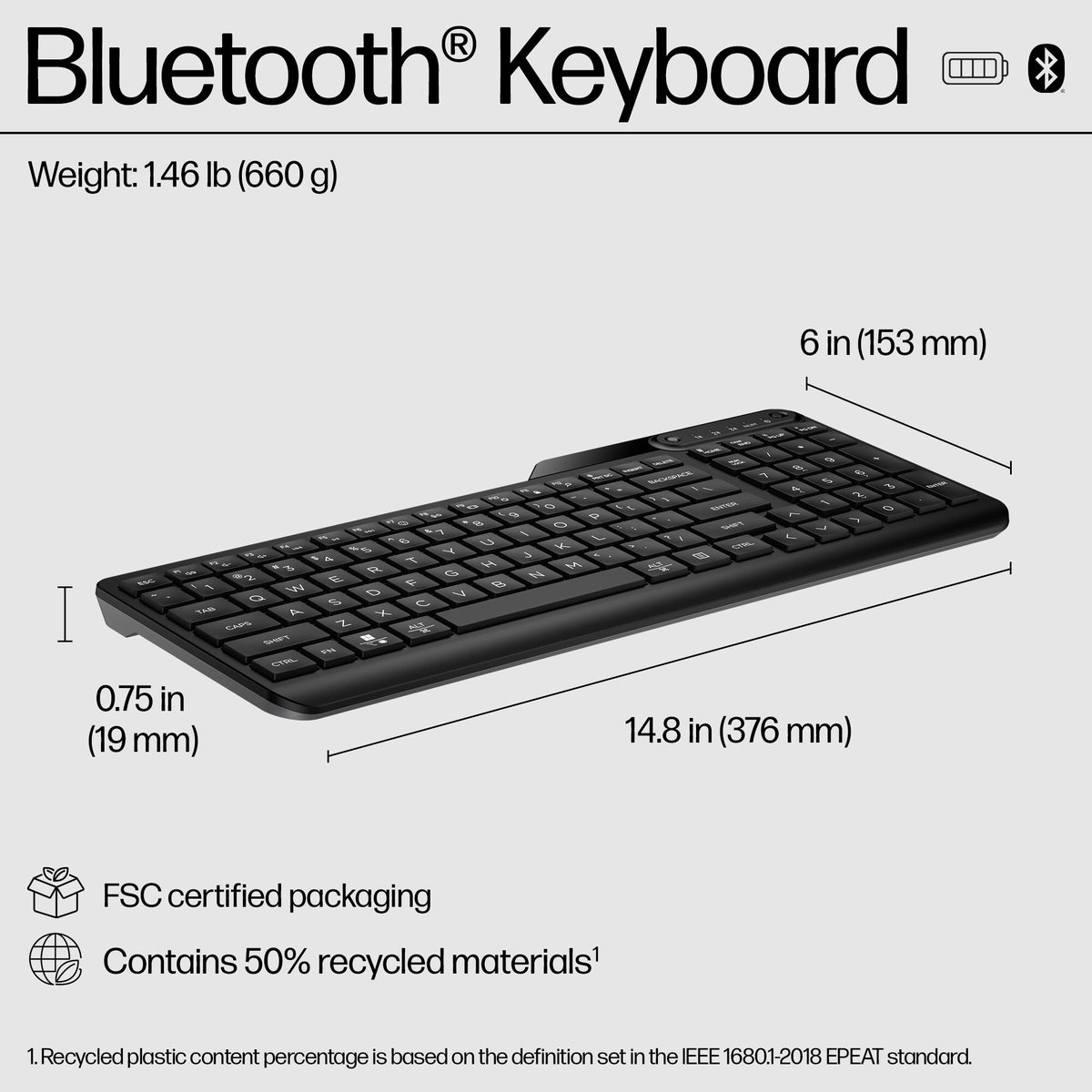 HP 460 Multi-Device Bluetooth Keyboard