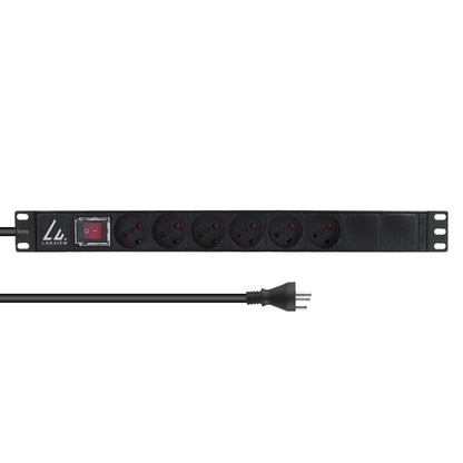 Lanview LVR-3MDK-SW-DK6 power distribution unit (PDU) 6 AC outlet(s) 1U Black