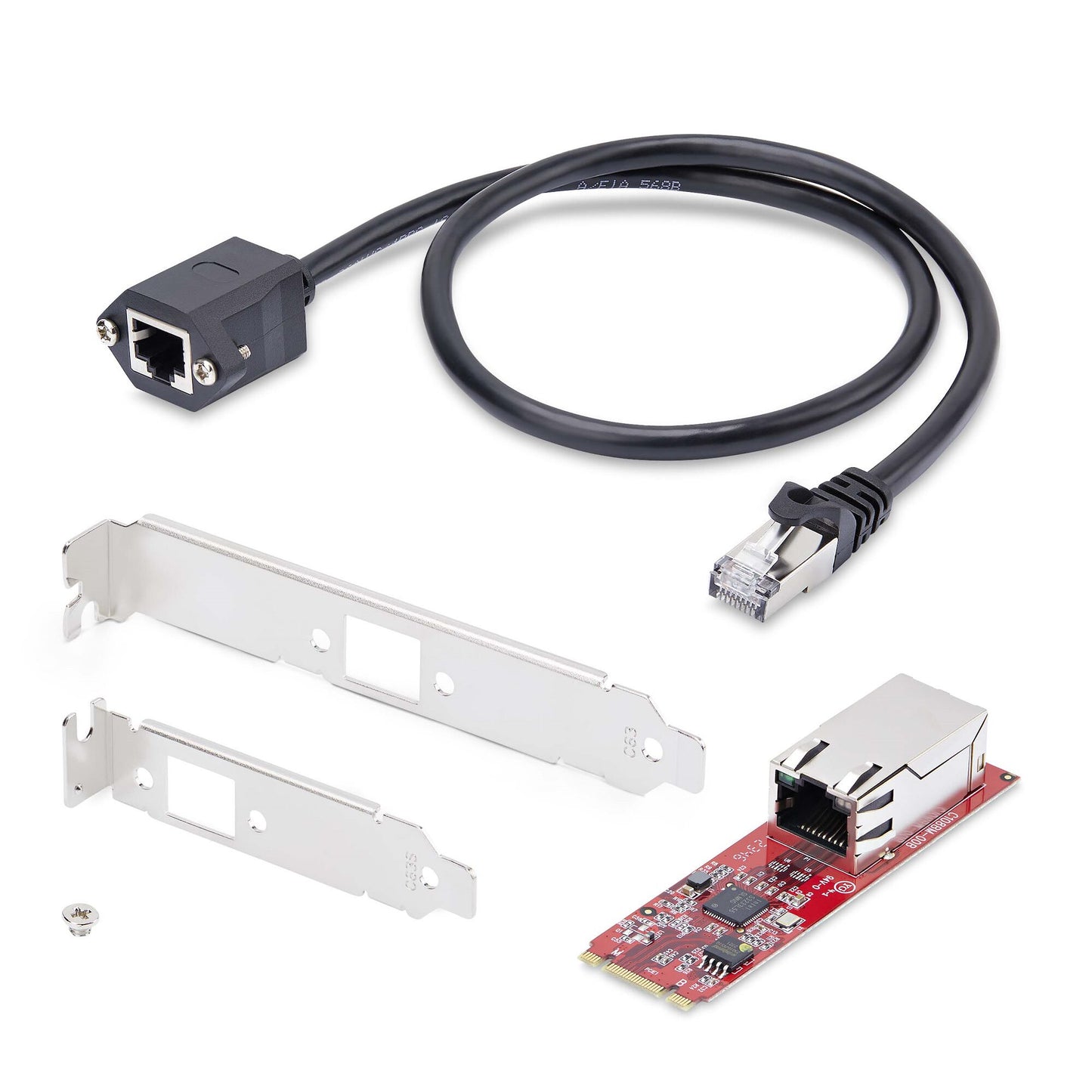 StarTech.com 1-Port 2.5GbE M.2 2280 Network Card, Multi-Gigabit Speeds (2.5G/1G/100M/10M), NBASE-T (802.3bz) NIC, M.2 B+M Key, PCIe Ethernet Interface, For SFF/Desktop PCs - TAA