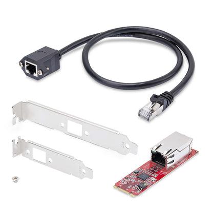 StarTech.com 1-Port 2.5GbE M.2 2280 Network Card, Multi-Gigabit Speeds (2.5G/1G/100M/10M), NBASE-T (802.3bz) NIC, M.2 B+M Key, PCIe Ethernet Interface, For SFF/Desktop PCs - TAA