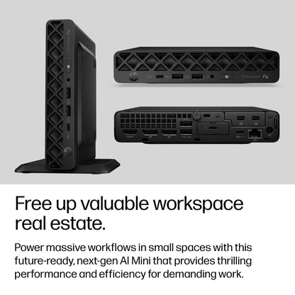 HP E22VBEA PC/workstation Copilot+ PC 445 16 GB DDR5-SDRAM 512 GB SSD Windows 11 Pro Mini PC AI PC