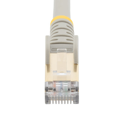 StarTech.com 3m CAT6a Ethernet Cable - 10 Gigabit Shielded Snagless RJ45 100W PoE Patch Cord - 10GbE STP Network Cable w/Strain Relief - Grey Individually Tested/Wiring is UL Certified/TIA