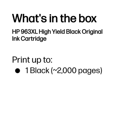 HP 963XL High Yield Black Original Ink Cartridge
