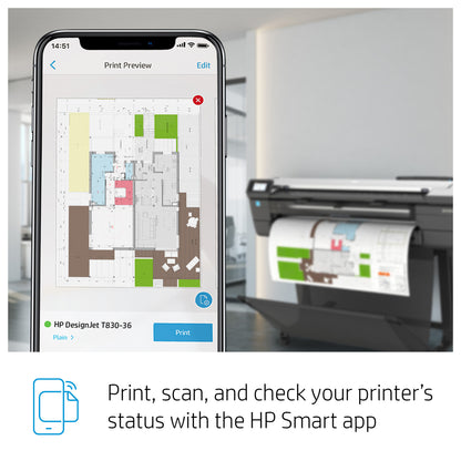 HP Designjet T830 24-in Multifunction Printer