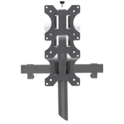 Manhattan Triple Desk Mount for TV & Monitors, For screens: 10" to 27", Clamp Assembly, VESA compatibility: 75x75 and 100x100mm - check the dimensions of the four mounting holes on back of screen to ensure it fits, Max 7kg (each), Black, Bracket, Lifetime