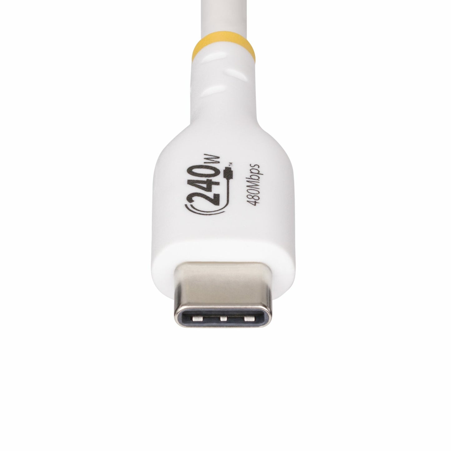 StarTech.com 13ft (4m) USB-C Charging Cable, Charge & Sync, 240W (5A) PD EPR, USB 2.0 Laptop Charger Cable, USB-IF Certified, TPE Jacket - White USB C Charging Cord
