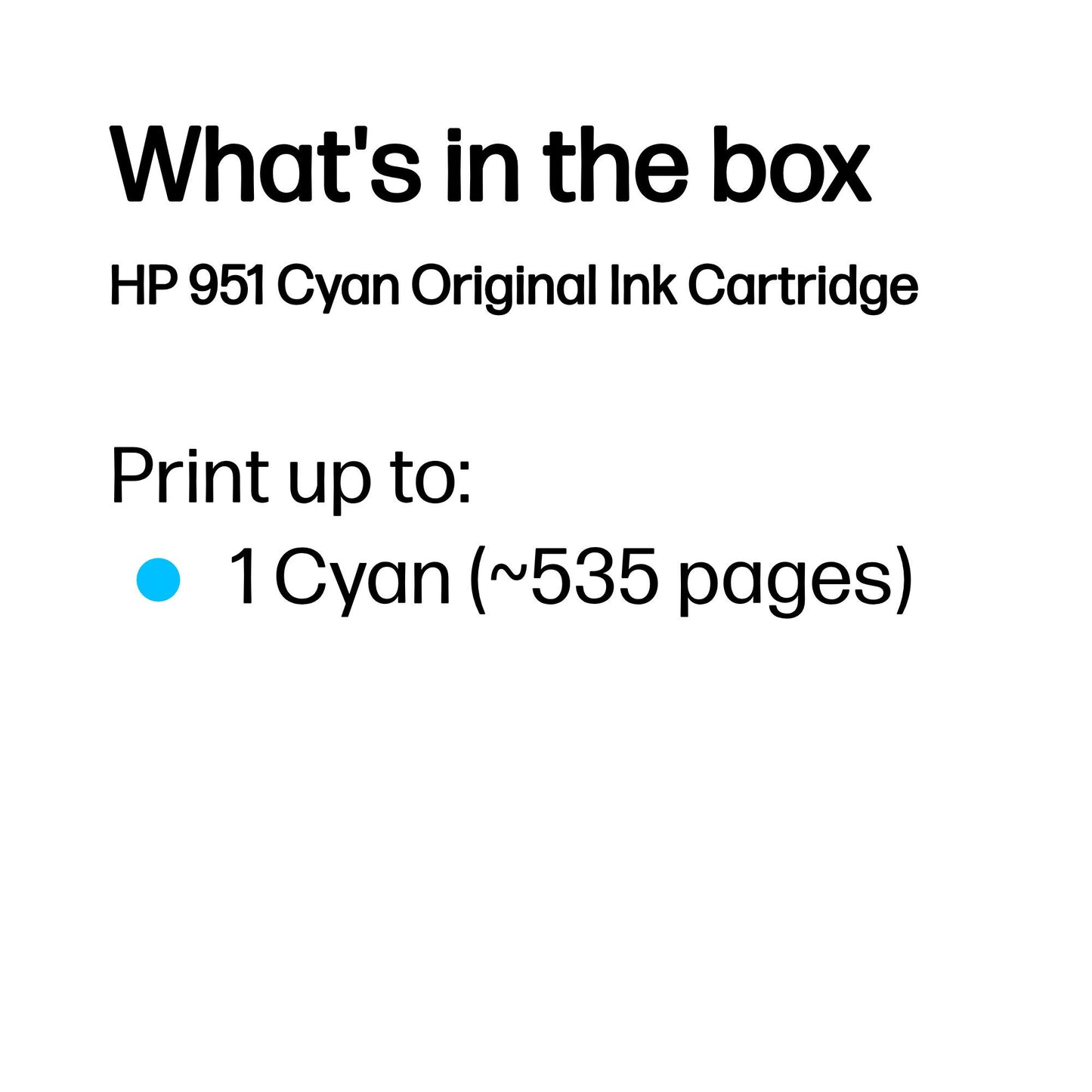 HP 951 Cyan Original Ink Cartridge