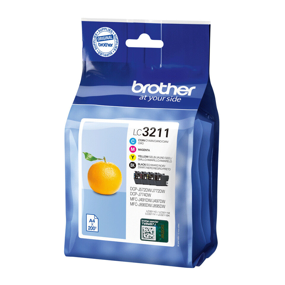 Brother LC3211VAL ink cartridge 4 pc(s) Original Standard Yield Black, Cyan, Magenta, Yellow