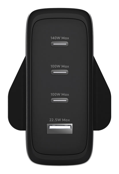 dbramante1928 IT - UK W. Charger - 3xUSB-C 140W + 1xUSB-A - BLK