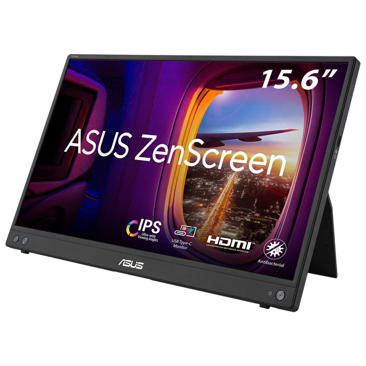 ASUS MB16AHV monitor, 39.6 cm (15.6-inch), 1920 x 1080 pixels, Full HD, LCD, black